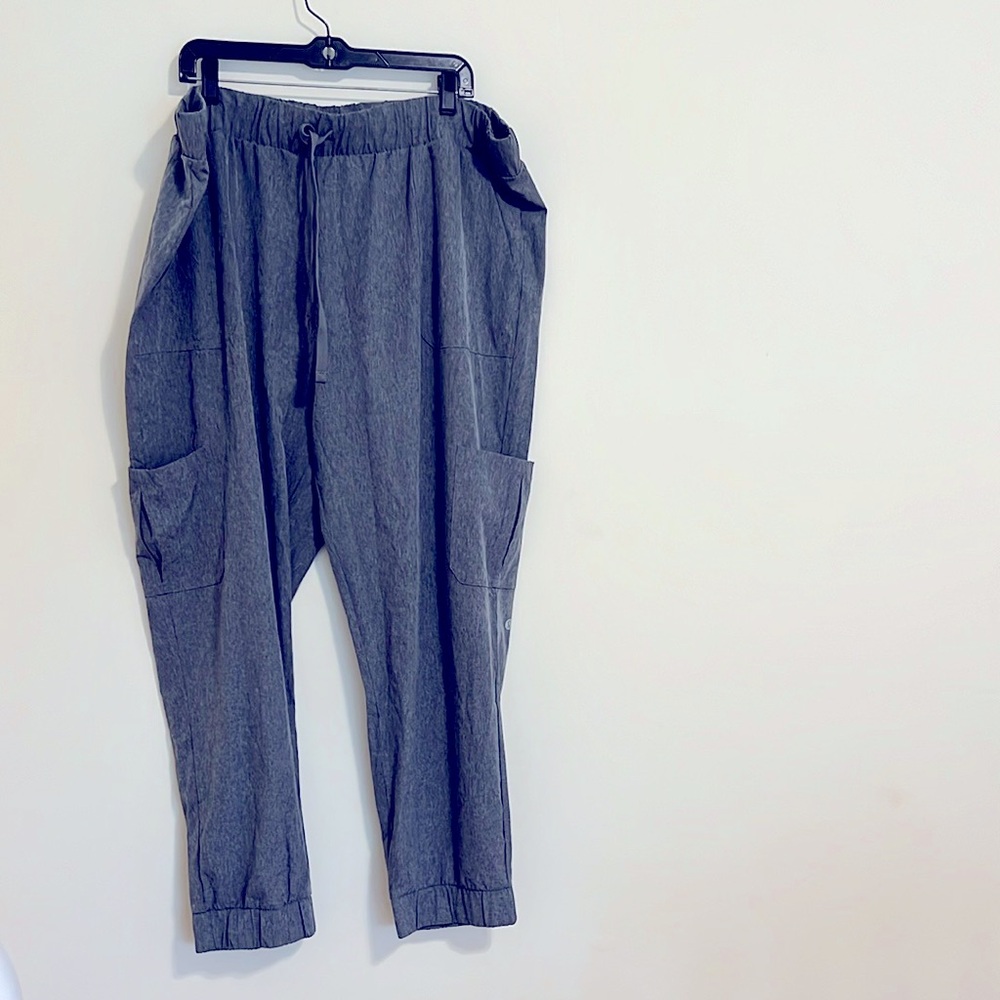 NEW Lululemon athletica plus size Gray 4 pockets Cargo jogger Pants size 3 XL - Picture 2 of 9